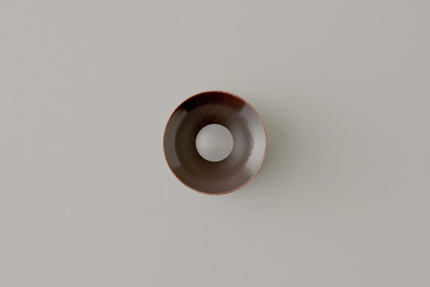 VOLKER HAUG STUDIO ANTON CERAMIC BROWN SCONCE / MINI Ø5.1" x D3.4" - Image 4