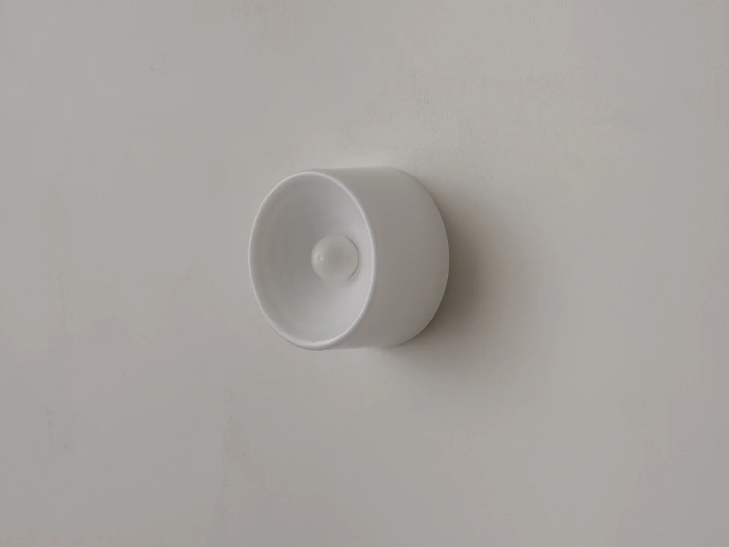VOLKER HAUG STUDIO ANTON BLOWN GLASS SCONCE / OPAL WHITE Ø7" x D3.9" - Image 2