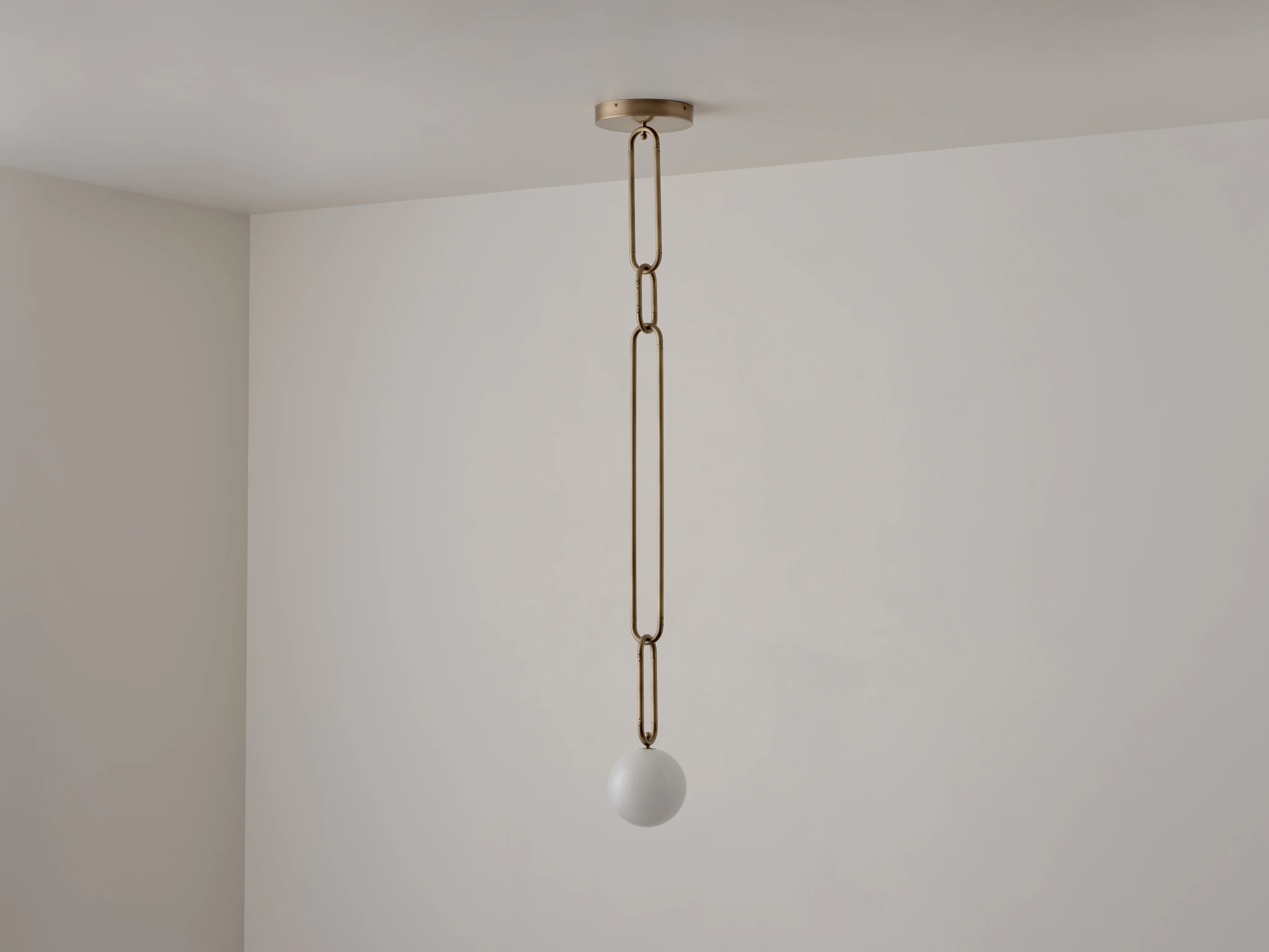 VOLKER HAUG STUDIO CHAIN CHAIN CHAIN PENDANT Ă7.9" x H29.5" - Image 4