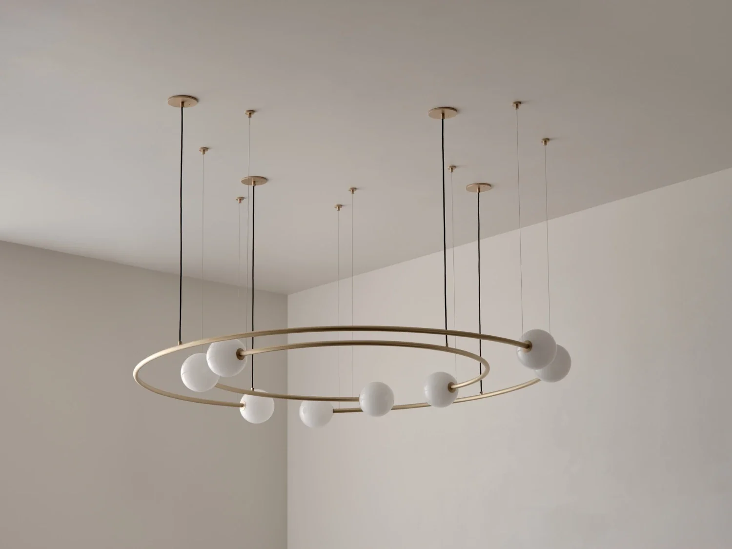 VOLKER HAUG STUDIO ODDMENTS DUAL RING CHANDELIER Ø63" - Image 2