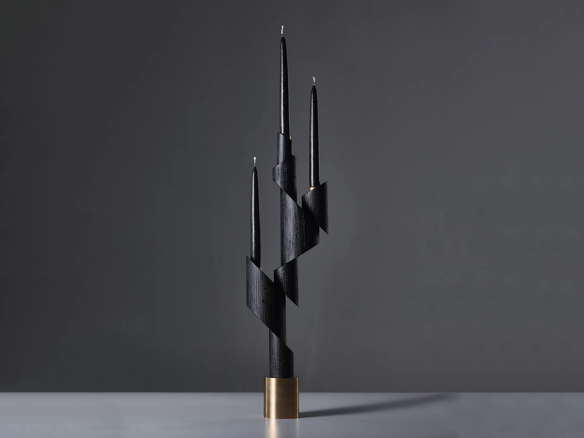 WILLIAM GUILLON ASHES TO ASHES BRONZE CANDLE HOLDERS - Image 7