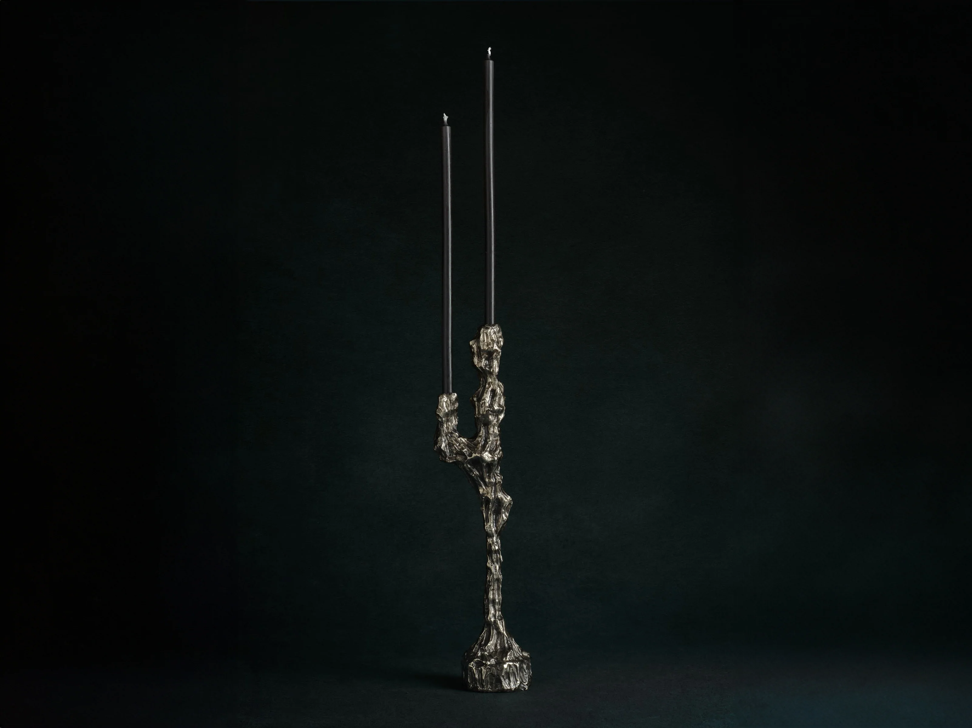 WILLIAM GUILLON VANITÉ n.04 BRONZE CANDLESTICK HOLDER H15.5" x W4.7"