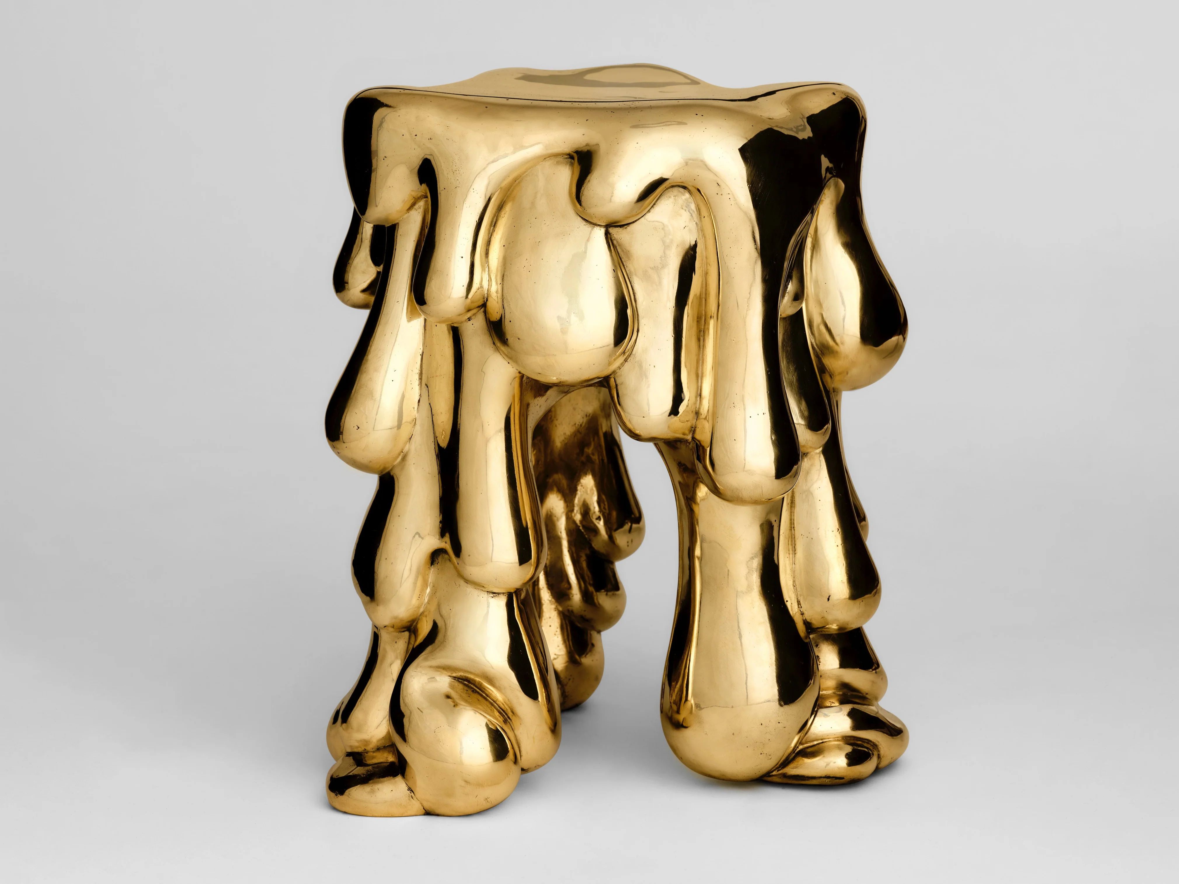 WRINKLE BRONZE PITCH DROP STOOL Ø15" x H17" - Image 2