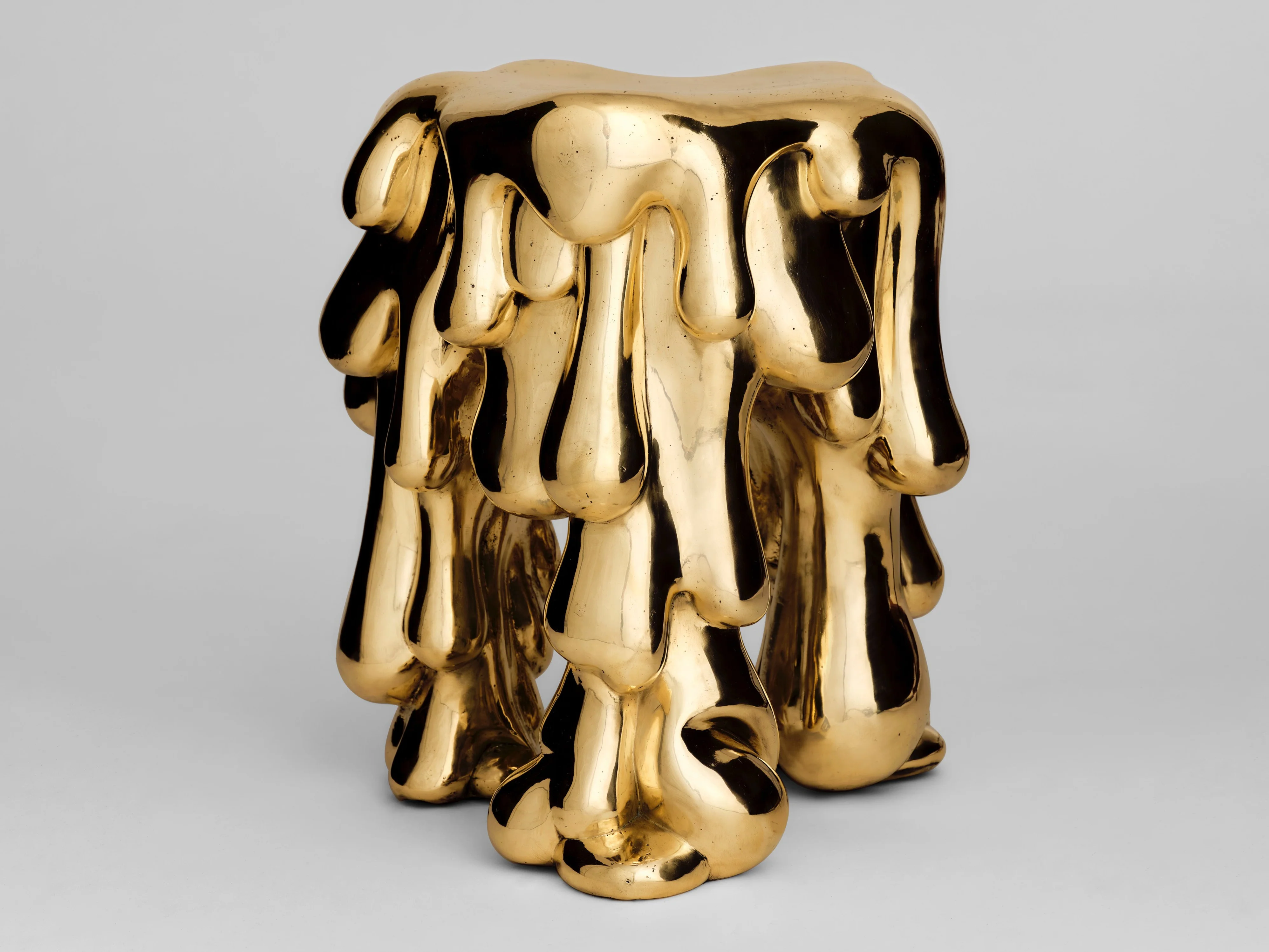 WRINKLE BRONZE PITCH DROP STOOL Ø15" x H17" - Image 4