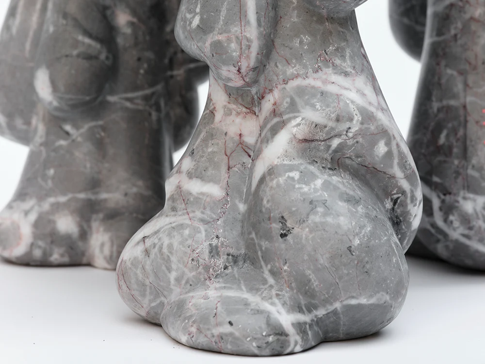 WRINKLE MARBLE PITCH DROP STOOL Ø15" x H17" - Image 3